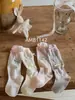 Calcetines para Niñas, Calcetines de Malla Finos de Verano para Niños, Sin Costuras, Hasta la Pantorrilla, Elegantes Calcetines de Estilo Holgado con Lazo para Bebé Niña