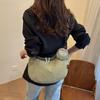 Bolsa de Tote Bordada Personalizada Más Vendida Estilo Coreano Bolso de Hombro Simple Bolso Cruzado Set de Dos Piezas Color Sólido Simple Suegra