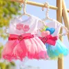 Faldas Personalizadas de Fábrica para Perros, Ropa de Primavera y Verano para Gatos, Suministros para Perros, Faldas de Gasa, Osito con Tema de Amor, Bichón, Corgi
