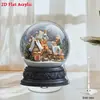 Impresión Plana Transfronteriza 2D Plano Rotación de 360 Grados Escena de Nieve Casa de Pingüinos Decoración de Escritorio Interior y Exterior Festival
