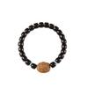 Pulsera recta de sándalo verde estilo chino nuevo Madera de Ggong de mantequilla Material de jade Anillo único Alto aceite Alta densidad Pulsera de madera Wen Play