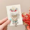 Horquilla de Estilo Antiguo del Fabricante Accesorios para el Cabello Despertar del León Borla Horquilla de Año Nuevo Parte Posterior de la Cabeza Accesorios de la Dinastía Han Rojo Lindo Saludos de Año Nuevo