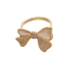 Anillo Abierto de Flor de Lazo con Circonita Bañado en Oro Real de 14K, Anillo de Dedo Índice de Lujo Ligero de Moda, Joyería Versátil de Nicho