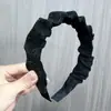 Diadema de Pedrería Transfronteriza para Mujer, Estilo Coreano, Otoño e Invierno, Gama Alta, Lujo Ligero, Altura Craneal Alta, Adecuada para el Uso Diario y el Lavado de Cara, Diadema Plisada