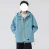 Jaqueta Estilosa Masculina com Zíper para Primavera e Outono de 2026, Estilo Hong Kong, Estilo Japonês, Estilo Harajuku, Versão Coreana, Jaqueta com Capuz de Corte Solto