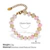 Nova Moda Transfronteiriça Pulseira Colorida de Contas de Ábaco de Pedra Natural Estilo Luxo Leve Versátil Personalizada Brincos de Joias para Mulheres