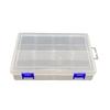 Caja Organizadora de Plástico Transparente de Doble Hebilla, Caja Vacía de 8 Compartimentos Horizontales y 2 Compartimentos, Caja de PP para Joyería, Tarjetas, Herramientas de Ferretería