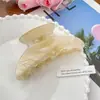Impresionante Pinza Curva de Garra de Acetato Imitación Colorida Moda Temperamento de Gama Alta Personalidad Versátil Sencillo Pinza de Tiburón Accesorio para el Cabello para Mujeres