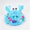 Flotador de Natación Inflable de Cangrejo para Bebé con Fondo de Malla y Asa Antivuelco Flotador para Piscina de Bebé