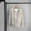 Cardigã de Tricô Suéter Masculino Primavera & Outono Nova Tendência Ins Gola Redonda Suéter de Pelúcia Cervo Cor Sólida Jaqueta Casual Juvenil