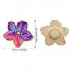 Venta Caliente Transfronteriza Venta Directa de Fábrica Color Galvanizado Diamante Agujero Zapatos Hebilla de Zapato DIY Colgante Adorno Hebilla de Bolsa Flor de Cinco Pétalos