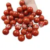 Cuentas Redondas de Jade Rojo, Cuentas Sueltas, Roca de Cuarzo Rojo Sangre, Pulsera de Jade, Collar, Accesorios para Joyería, Venta al por Mayor de Cuentas de Jade