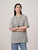 Camiseta de Manga Corta de Algodón Puro de Peso Pesado para Mujer de 300g, Camiseta Trendy de Cuello Redondo de Corte Holgado para Primavera y Verano, Camiseta Básica para Mujer