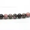 Línea Negra Piedra Roja Cuentas Redondas Cuentas Sueltas Venta al por Mayor DIY Accesorios de Joyería Hechos a Mano Cuentas Cuentas Semiterminadas Fabricante de Joyería