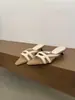 Primer Encuentro con las Sandalias Planas de Tira Fina Estilo Resort Coreano para Mujer, Pantuflas Versátiles Retro de Verano con Diseño de Tira Fina y Punta Abierta