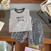 [En Stock] Xk266531 Pantalones para Niños 2026 Verano Nuevos Shorts con Estampado de Leopardo para Niños Pequeños Pantalones Casuales Modernos