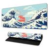 Alfombrilla de ratón Ukiyo-e japonés transfronteriza, alfombrilla de escritorio grande con olas, alfombrilla para teclado de computadora, soporte, personalización