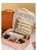 Bolsa de Maquillaje de Alta Gama con Gran Capacidad, Diseño de Nicho Multifuncional Tres en Uno, Bolsa de Almacenamiento con Compartimentos, Estuche de Maquillaje Portátil