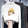 Camisetas de Manga Larga para Niñas para Primavera, Otoño e Invierno con Cuello Medio Alto Camisas Base de Terciopelo para Niños Mayores y Bebés Tops Cálidos