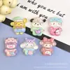 Azúcar Perlado Cabeza de Gatito Cubo de Azúcar Tela Brillante Macarrón Pasador de Pelo Tocado Resina Dibujos Animados Accesorios Decorativos
