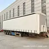 Exportação Lona Lateral para Semi-Reboque de 3 Eixos 13,75m Semi-Reboque com Lona Lateral Reboque de Arraste Tipo Baú