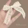 Grampo de cabelo elegante com bolinhas estilo coreano para franja, presilha lateral floral de luxo leve, acessório de cabelo tipo bobby pin