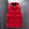 Chaleco de Algodón Nuevo Invierno 2025 con Capucha de Tres Rayas Chaleco Clásico Simple Engrosado de Talla Grande Chaleco Chaleco para Hombre