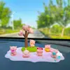 Adornos Lindos de Cerdito Luchando para Coche Pantalla de Consola Central Adornos Sanadores Accesorios de Interior de Coche Adornos para Coche