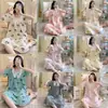 Pijama feminino verão manga curta plus size para menina gordinha camisola doce estilo princesa renda fofa roupa de casa
