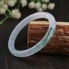 Venta al por mayor del fabricante Jade Natural de Tianshan de Xinjiang Pulsera de Jade Hilo Dorado Brazalete de Jade Barra Redonda con Venas Verdes Regalo Jadeíta