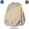 Marca Nasa Malha de Gola Alta Clássica de Alta Qualidade Roupa de Baixo para Homem de Inverno Aconchegante Quente Cor Lisa Malha de Manga Longa