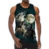 Chaleco informal sin mangas con estampado digital de animales para hombre, de tela de malla nueva, de comercio exterior transfronterizo