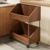 Prateleira de Armazenamento para Cozinha para Uso Doméstico, Multicamadas, Grande Capacidade, Cesta de Legumes, de Chão, Organizador Móvel de Armazenamento de Frutas e Legumes