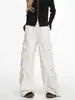 Pantalones de Trabajo Retro Americano de Pierna Recta con Pliegues para Hombres y Mujeres, Tendencia de Primavera y Otoño Hip-Hop, Holgados de Pierna Ancha, Casual