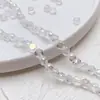 Contas Soltas de Vidro de Cristal Redondas Multifacetadas Premium 468mm, Brancas e Coloridas, Acessórios Artesanais para Miçangas DIY