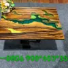 Nueva Luz de Mesa de Resina de Nogal Green Stream Lujo Pequeño Apartamento Estilo Nórdico Resina Madera Maciza Mesa Escritorio Al por Mayor