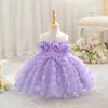 Vestido nuevo para niña, vestido de tutú para niña, vestido floral para actuación, vestido sin mangas, vestido de princesa para niña al por mayor