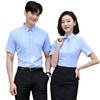 Camisa Profissional Unissex Ferramenta Cinza Camisa de Manga Curta Roupas de Trabalho Sem Engomar Verão Bordado logotipo
