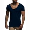 Nueva camiseta informal de cuello de corazón de pollo para hombre, camiseta deportiva informal de verano de manga corta para hombre