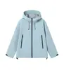 Chaqueta Cortavientos Larga de una Sola Capa Ropa de Trabajo Estampado Personalizado Logo Chaqueta a Prueba de Tres Elementos Ropa para Grupo al Aire Libre Bordar