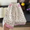 Calça Cartoon Infantil Primavera e Outono, Menina Bebê Versão Coreana 2026 Hello Kitty Anime Calça Versátil Tendência Wide-Leg