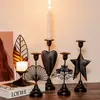 Portavelas de Hierro Estilo Escandinavo Adornos Accesorios para Cena Romántica con Velas Decoraciones de Mesa Adornos de Portavelas para el Hogar