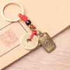 Colgante Amuleto Pixiu de Latón Correa para Teléfono Llavero Accesorio Estilo Étnico Vintage Moderno Nicho Versátil