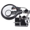 Lámpara LED de escritorio de trabajo, fuente de luz fría y cálida, soporte de clip auxiliar multifuncional, reparación de soldadura, lupa enchufable USB