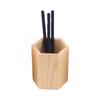 Una variedad de portalápices redondos de pino en stock, portalápices cuadrados de haya, almacenamiento de escritorio para oficina DIY, portalápices de madera maciza