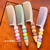 Lindo peine de helado, peine alisador portátil, color macarrón, peine para el cabello liso para estudiantes y niños, peine de peluquería, regalo
