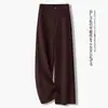 Calça de Terno de Outono Cintura Alta Caimento Calça de Perna Reta Solta Emagrecimento Versátil Trabalho Casual Roupas Femininas 2026 Novo