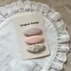 Pinza para el pelo de tela a cuadros estilo coreano ins para niños, pinza BB floral para niñas, lindo accesorio para el pelo de flequillo de bebé, pinza lateral
