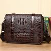 Bolso Cambridge para Hombre con Patrón de Cocodrilo, Bolso Cruzado de Hombro Único, Cabeza de Silicona, Bolso Casual de Negocios para Hombre, Patrón de Cocodrilo de Imitación de Silicona Impermeable