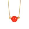 Collar de Ágata Roja y Jade Sansheng III de Moda Simple y Nicho, Recién Llegado, para Mujer, Lujo Ligero, Versátil, Cadena Clavicular de Acero Titanio
